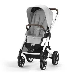 Cybex Kinderwagen Talos S Lux Silver Lava Grey Mid Grey Met Cybex Autostoel Aton S2