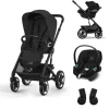Cybex Kinderwagen Talos S Lux Black Moon Black Met Cybex Autostoel Aton S2
