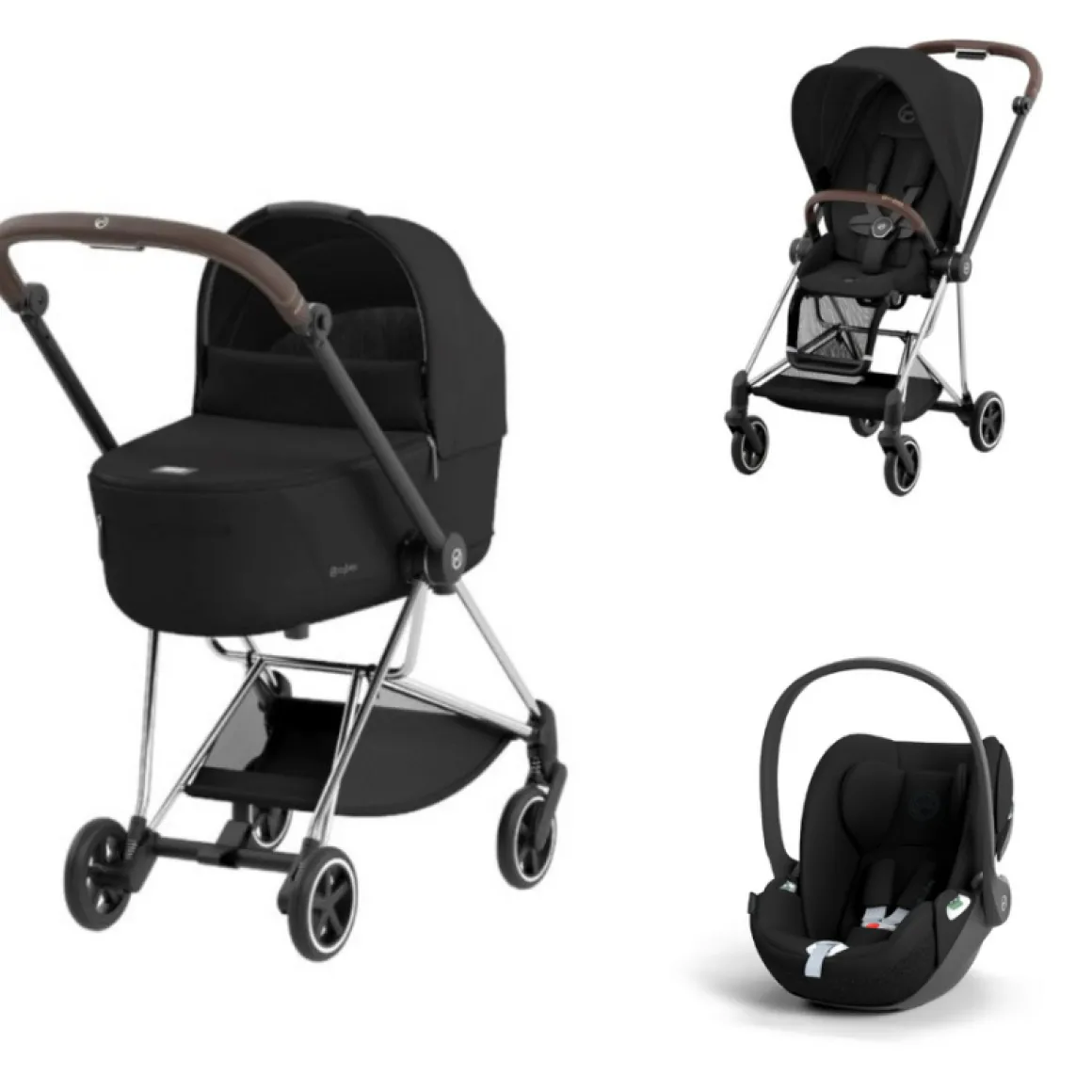 Cybex Mios 3 in 1 Kinderwagen Chrome Brown Sepia Black