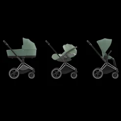 Cybex Priam Kinderwagen 3 In 1 Leaf Green Dark Green Kies Kleur Frame Met Cybex Autostoel Cloud T