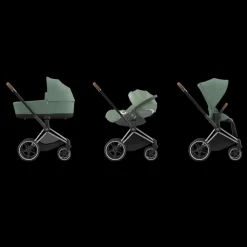 Cybex Priam Kinderwagen 3 In 1 Leaf Green Dark Green Kies Kleur Frame Met Cybex Autostoel Cloud T