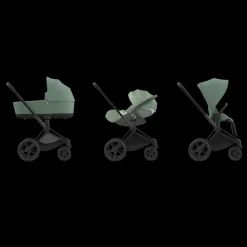 Cybex Priam Kinderwagen 3 In 1 Leaf Green Dark Green Kies Kleur Frame Met Cybex Autostoel Cloud T