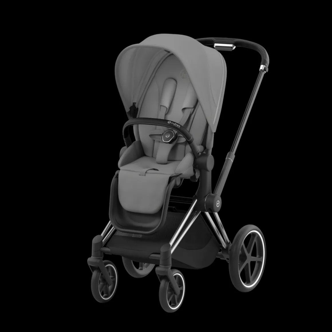 Cybex Priam Kinderwagen 3 In 1 Mirage Grey Dark Grey Kies Kleur Frame Met Cybex Autostoel Cloud T