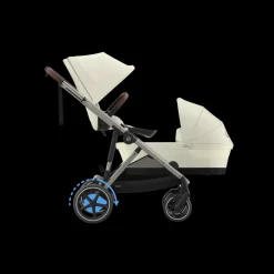 Cybex Tweeling Kinderwagen e-Gazelle S Taupe Seashell Beige Light Beige