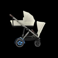 Cybex Tweeling Kinderwagen e-Gazelle S Taupe Seashell Beige Light Beige