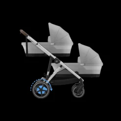 Cybex Tweeling Kinderwagen e-Gazelle S Silver Stone Grey Mid Grey