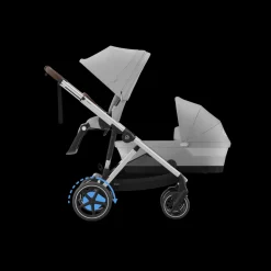 Cybex Tweeling Kinderwagen e-Gazelle S Silver Stone Grey Mid Grey