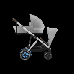 Cybex Tweeling Kinderwagen e-Gazelle S Silver Stone Grey Mid Grey