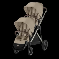 Cybex Tweeling Kinderwagen Gazelle S Taupe Almond Beige