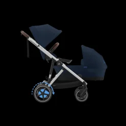Cybex Tweeling Kinderwagen e-Gazelle S Silver Ocean Blue Navy Blue