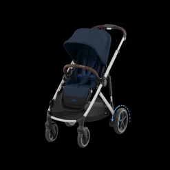 Cybex Tweeling Kinderwagen e-Gazelle S Silver Ocean Blue Navy Blue