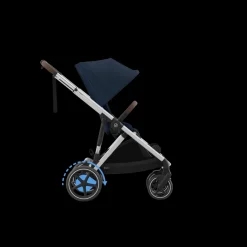 Cybex Tweeling Kinderwagen e-Gazelle S Silver Ocean Blue Navy Blue