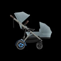 Cybex Tweeling Kinderwagen e-Gazelle S Taupe Stormy Blue Light Blue