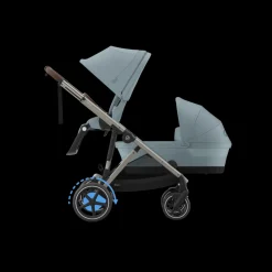 Cybex Tweeling Kinderwagen e-Gazelle S Taupe Stormy Blue Light Blue