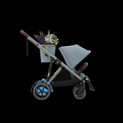 Cybex Tweeling Kinderwagen e-Gazelle S Taupe Stormy Blue Light Blue