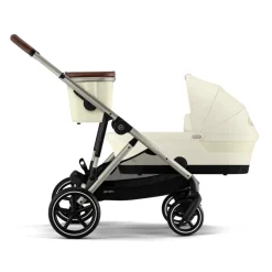 Cybex Tweeling Kinderwagen Gazelle S Taupe Seashell Beige Light Beige