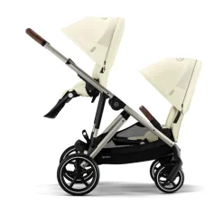 Cybex Tweeling Kinderwagen Gazelle S Taupe Seashell Beige Light Beige