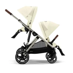 Cybex Tweeling Kinderwagen Gazelle S Taupe Seashell Beige Light Beige