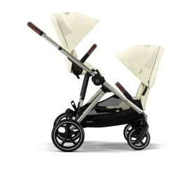 Cybex Tweeling Kinderwagen Gazelle S Taupe Seashell Beige Light Beige