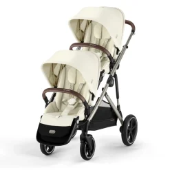 Cybex Tweeling Kinderwagen Gazelle S Taupe Seashell Beige Light Beige