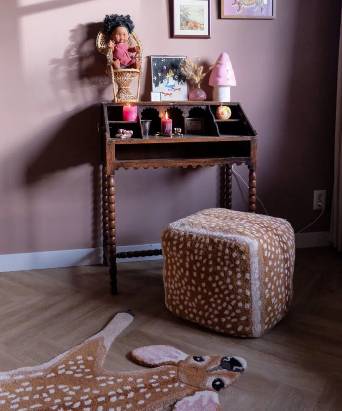 Doing Goods Hert Poef Small Wool/Cotton