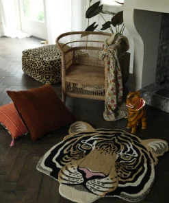 Doing Goods Rajah Tiger Dierenkop Vloerkleed Large Sand