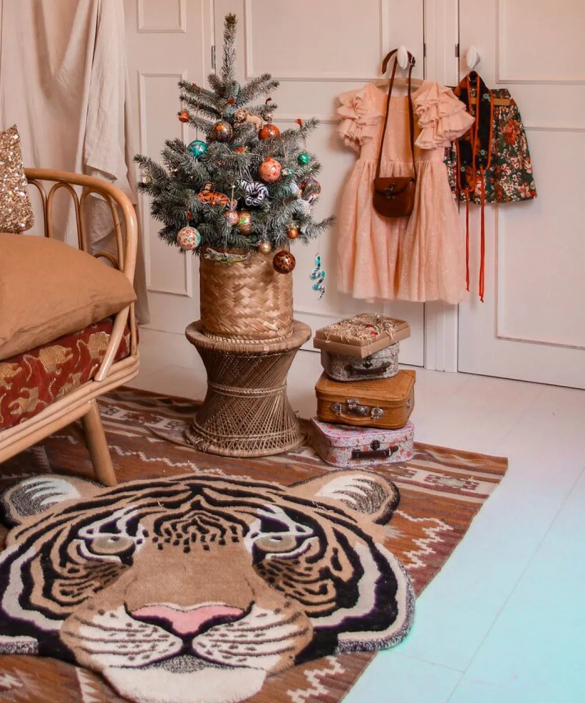 Doing Goods Rajah Tiger Dierenkop Vloerkleed Large Sand