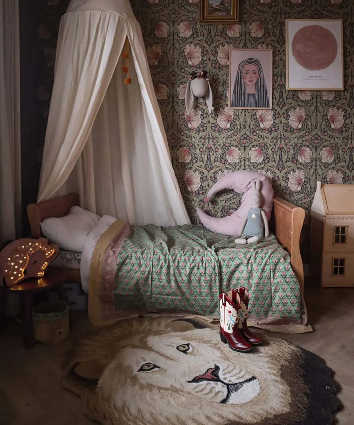 Doing Goods Vloerkleed Ari Lion Head Groot