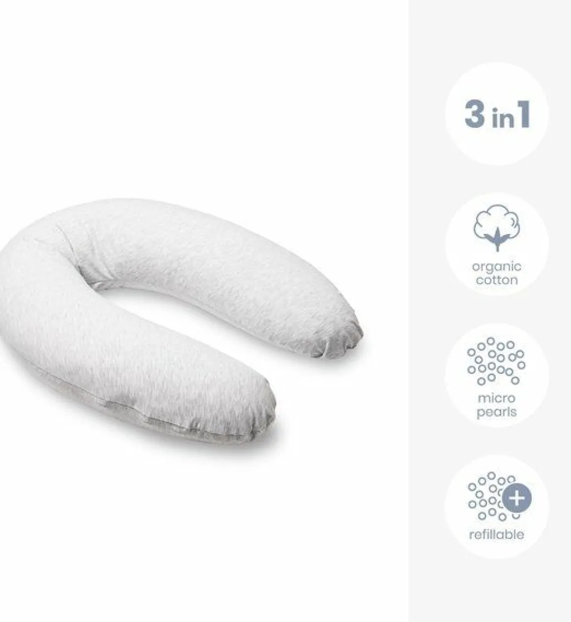 Doomoo Buddy Voedingskussen 180 cm Chine White