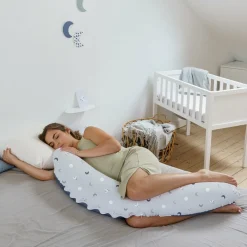 Doomoo Buddy Voedingskussen 180 cm Blue Grey Moon