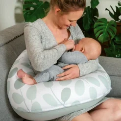 Doomoo Hoes voor Buddy Voedingskussen Leaves Aqua Green