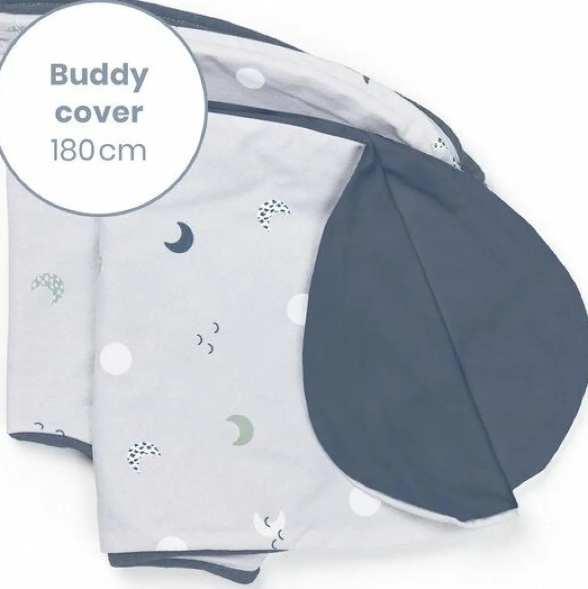 Doomoo Hoes voor Buddy Voedingskussen Blue Grey Moon