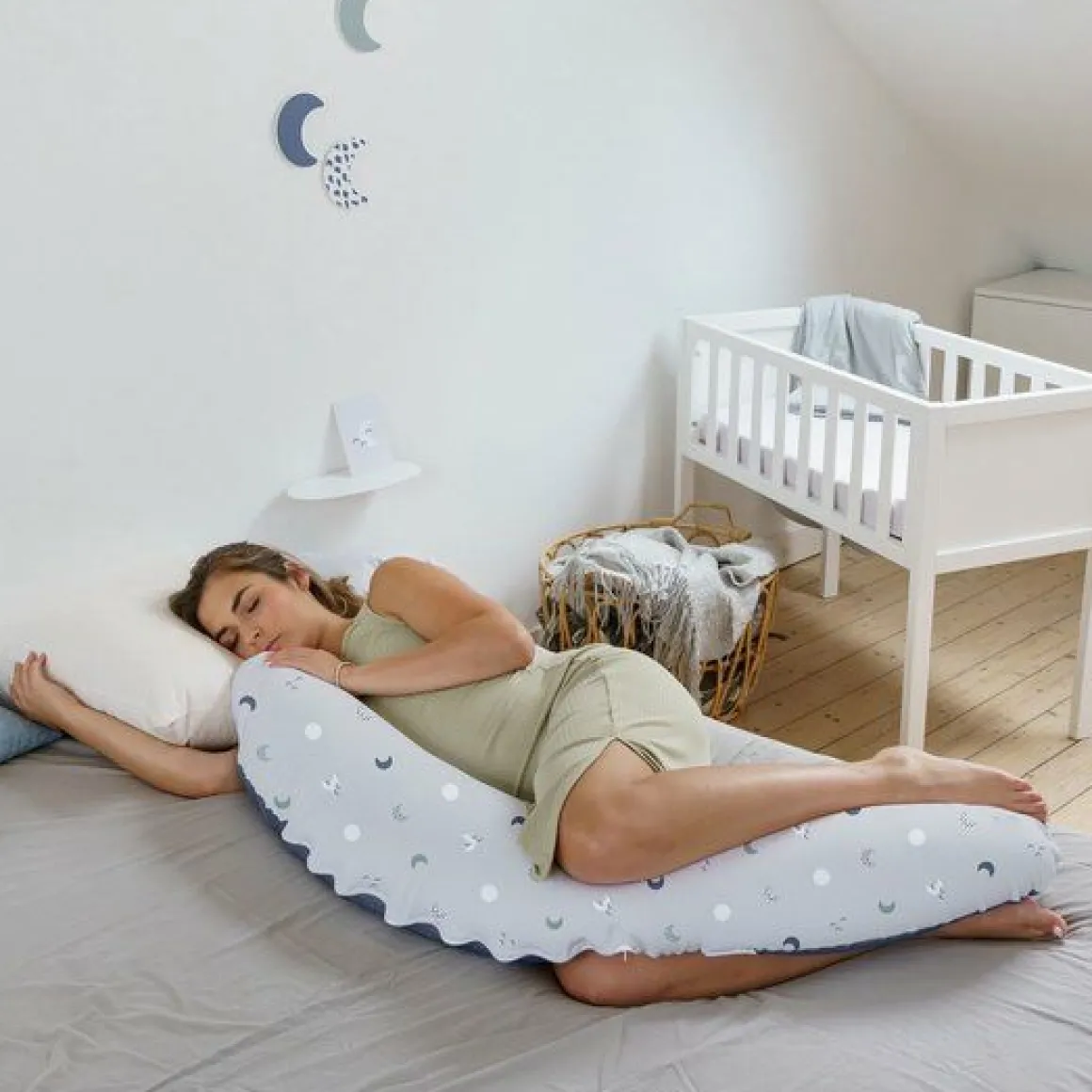 Doomoo Hoes voor Buddy Voedingskussen Blue Grey Moon