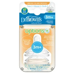 Dr. Brown's Options Speen Brede Halsfles Fase 2 2 Stuks