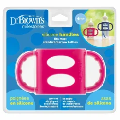 Dr. Brown's Siliconen Handvat Standaard Halsfles Roze