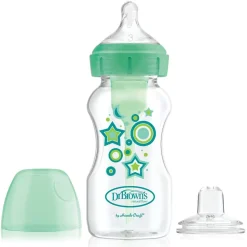 Dr. Brown's Starter Kit Options Brede Fles Sippy Groen 270 ml