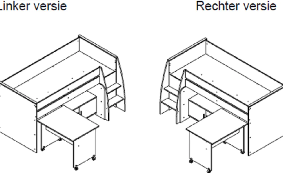 Halfhoogslaper Beau Grijs Met Matras