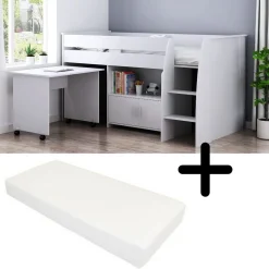 Halfhoogslaper Beau Wit Met Matras