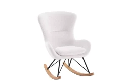 JAXX Rocky Schommelstoel Maxi Wit Bouclé