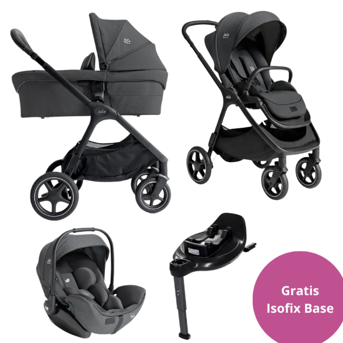 Joie Signature 3 in 1 Kinderwagen Finiti Ebony