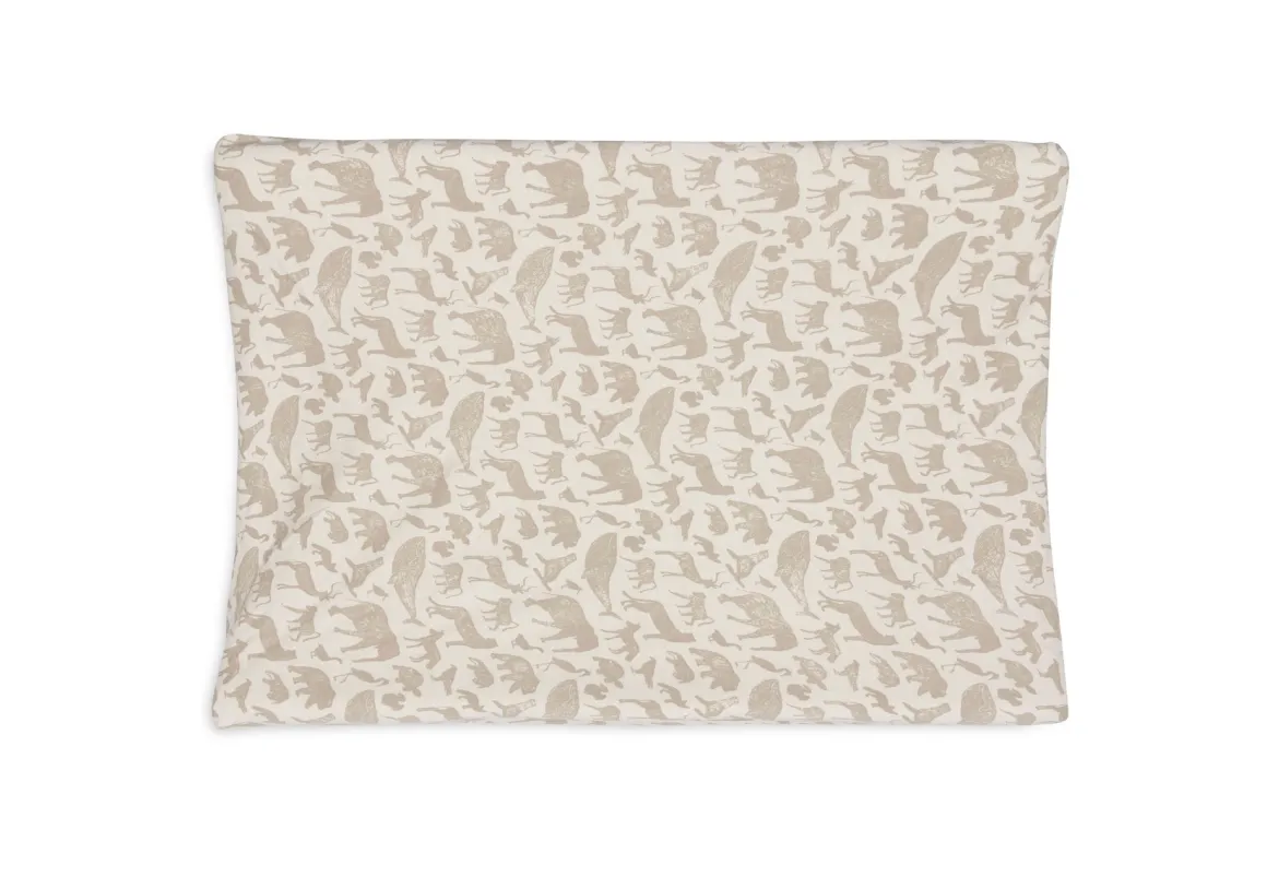 Jollein Aankleedkussenhoes Jersey Animals Nougat 50 x 70 cm