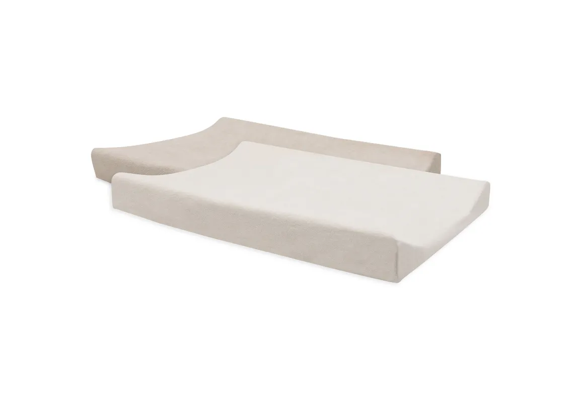 Jollein Aankleedkussenhoes Badstof 50x70cm Oatmeal/Sand - 2 Stuks