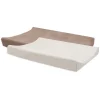 Jollein Aankleedkussenhoes Badstof 50x70cm Milky Coffee/Ivory - 2 Stuks