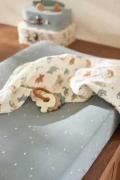 Jollein Aankleedkussenhoes Jersey 50x70cm Twinkling Sea Green