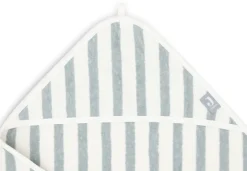 Jollein Badcape 75x75cm Stripe Terry Sea Green GOTS