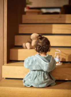 Jollein Badjas Badstof 3-4 jaar Miffy Jacquard Sea Green