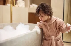 Jollein Badjas Badstof 1-2 jaar Wild Rose