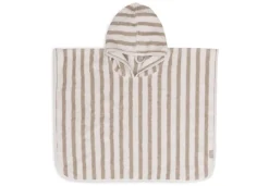 Jollein Badponcho Stripe Terry Olive Green GOTS