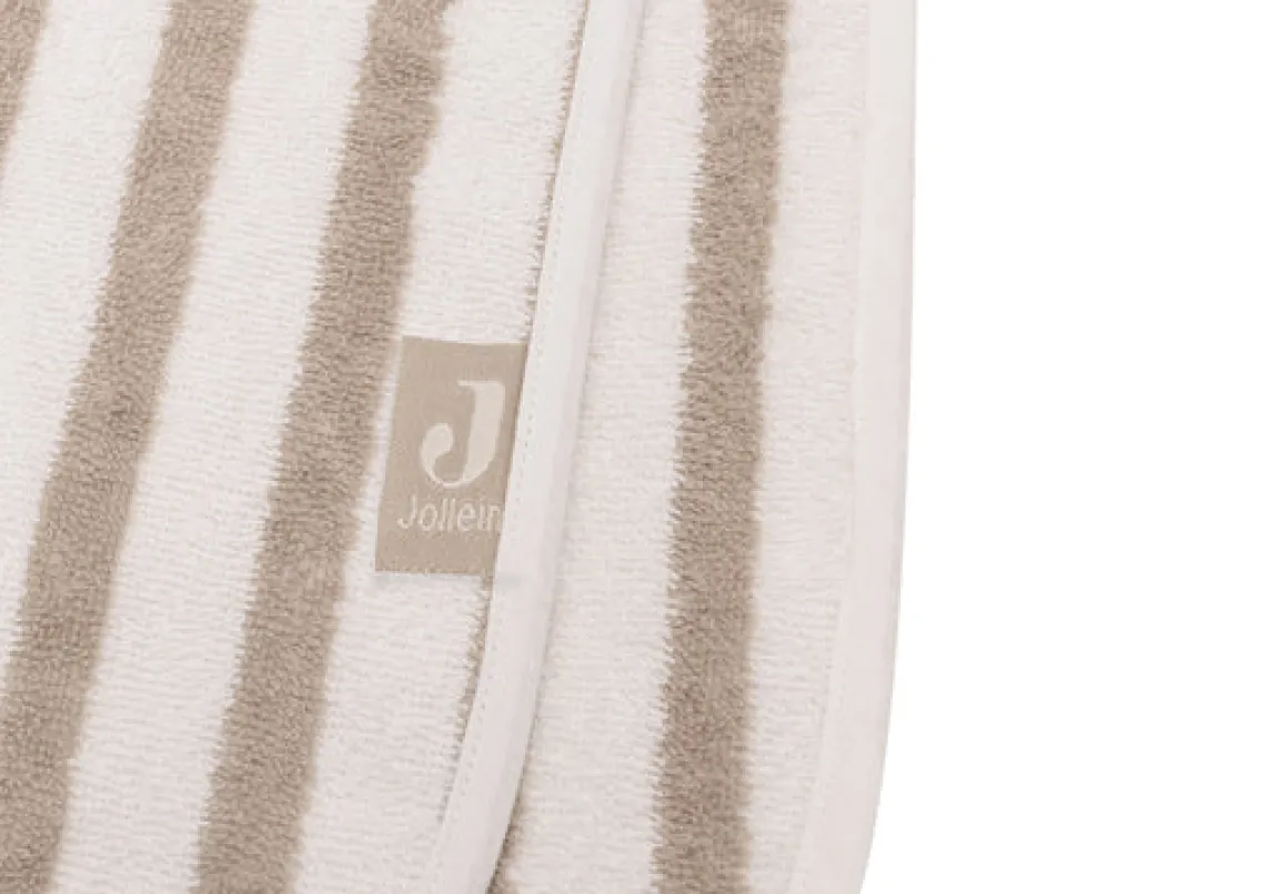 Jollein Badponcho Stripe Terry Olive Green GOTS