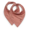 Jollein Bandana Slabbetjes Basic Stripe Rosewood 2 Stuks
